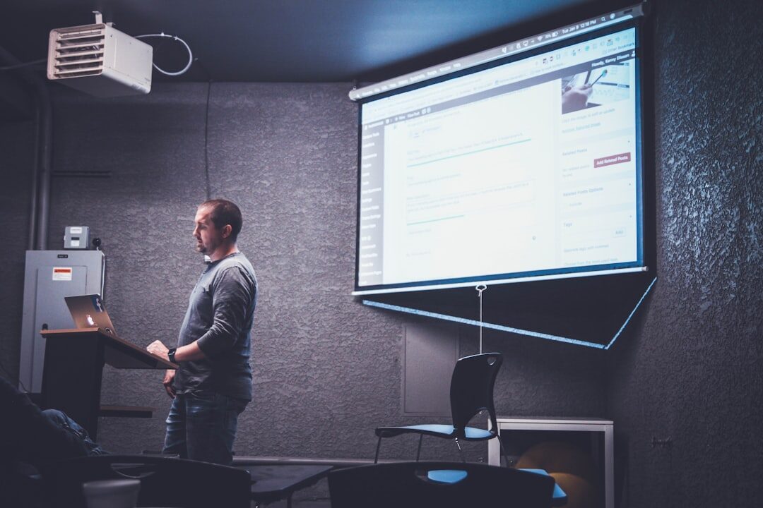 Speaker presenting at professional masterclass event